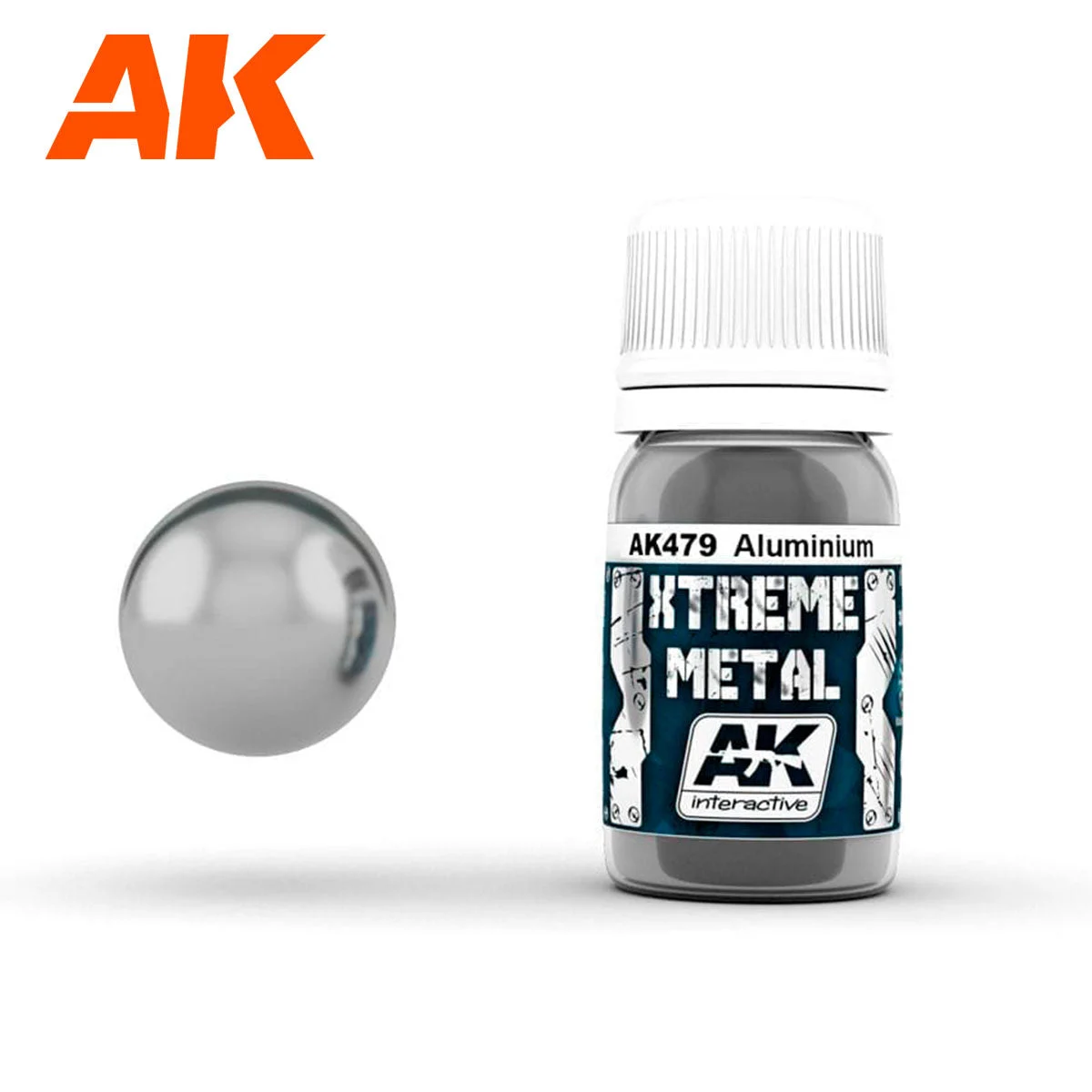 AK Interactive Xtreme Metal Aluminum Metallic Paint 30ml Bottle