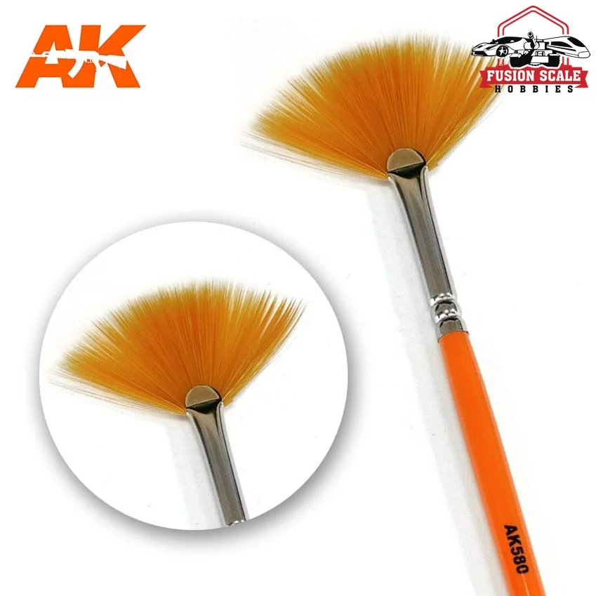 AK Interactive Fan Shape Weathering Paint Brush AKI580