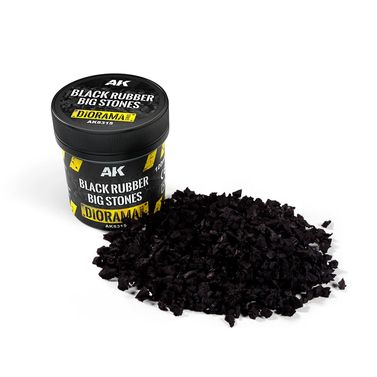 AK Interactive Black Rubber Big Stones 100ml - 8315