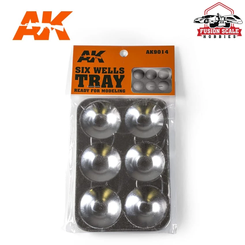 AK Interactive Six Well Paint Tray Rectangular AKI9014
