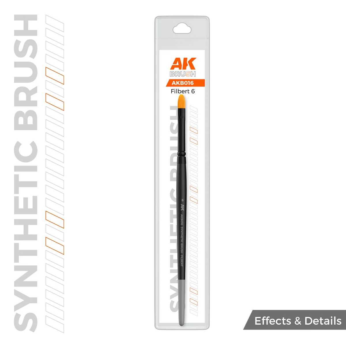 AK Interactive Synthetic Brush Filbert 6