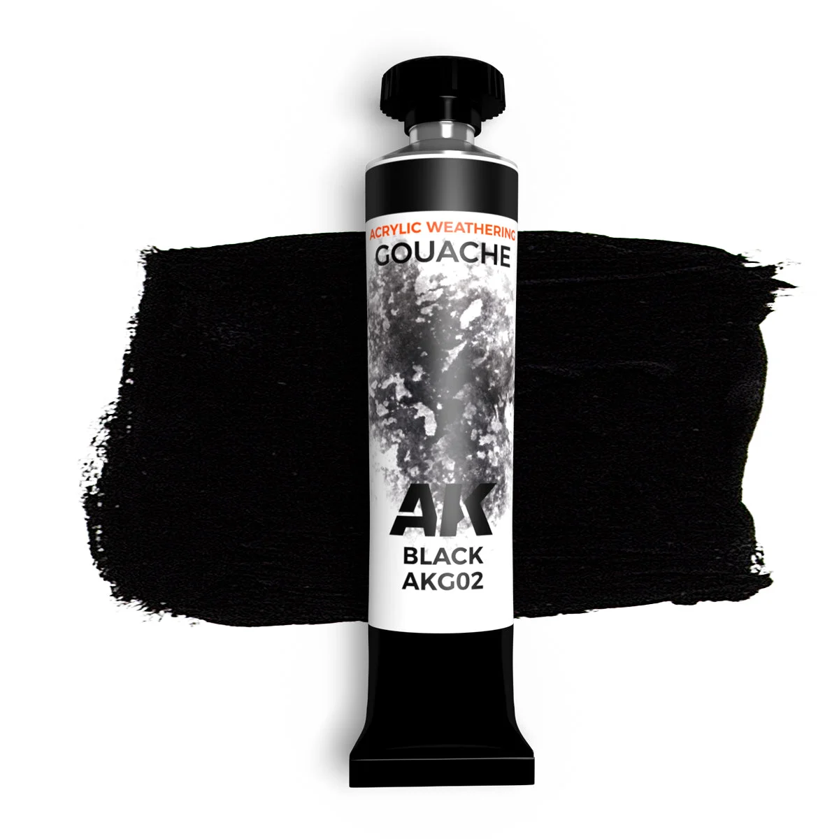 AK Interactive Gouache Black 20ml Tube - G02