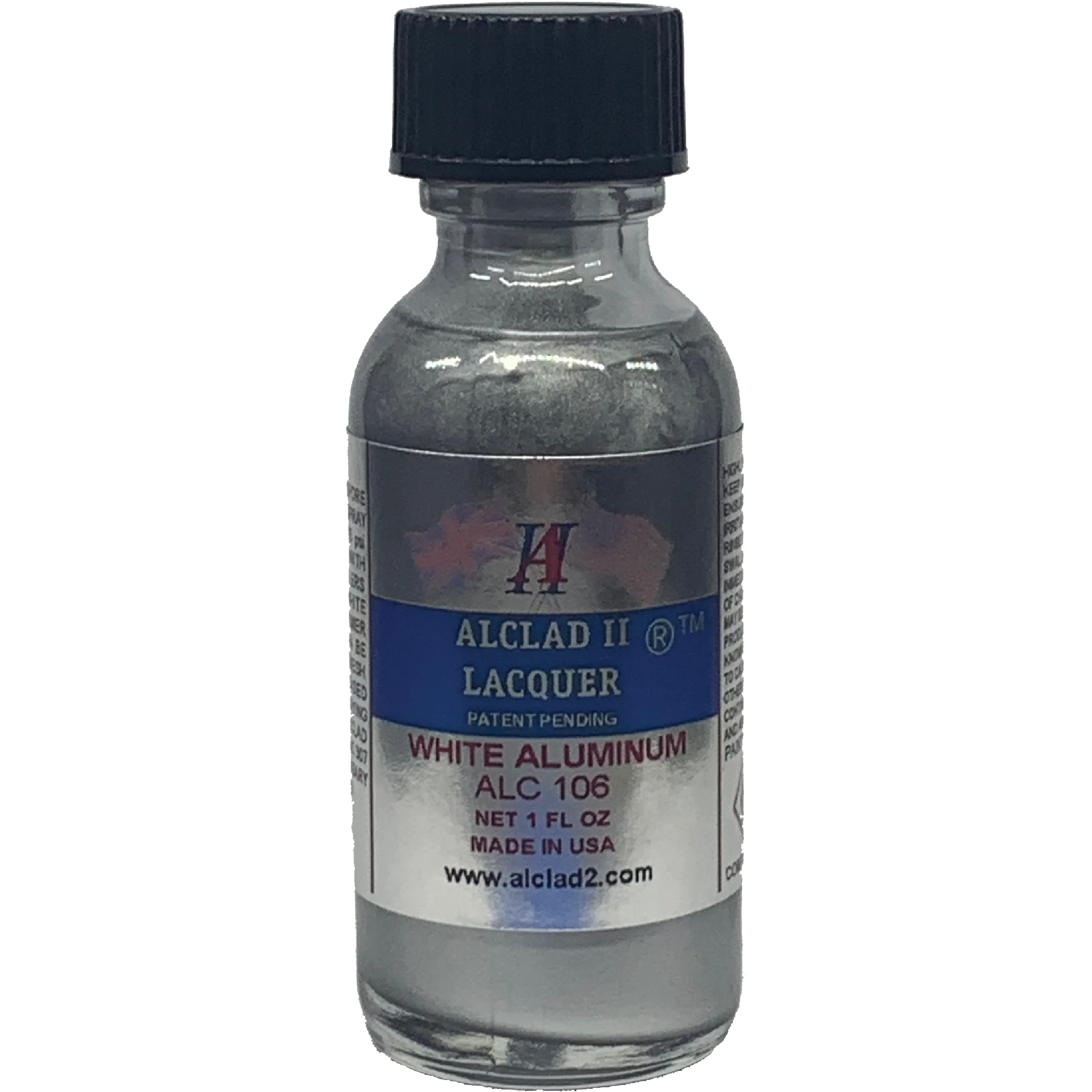 Alclad II White Aluminum Metallic Lacquer Paint 1 oz ALC-106