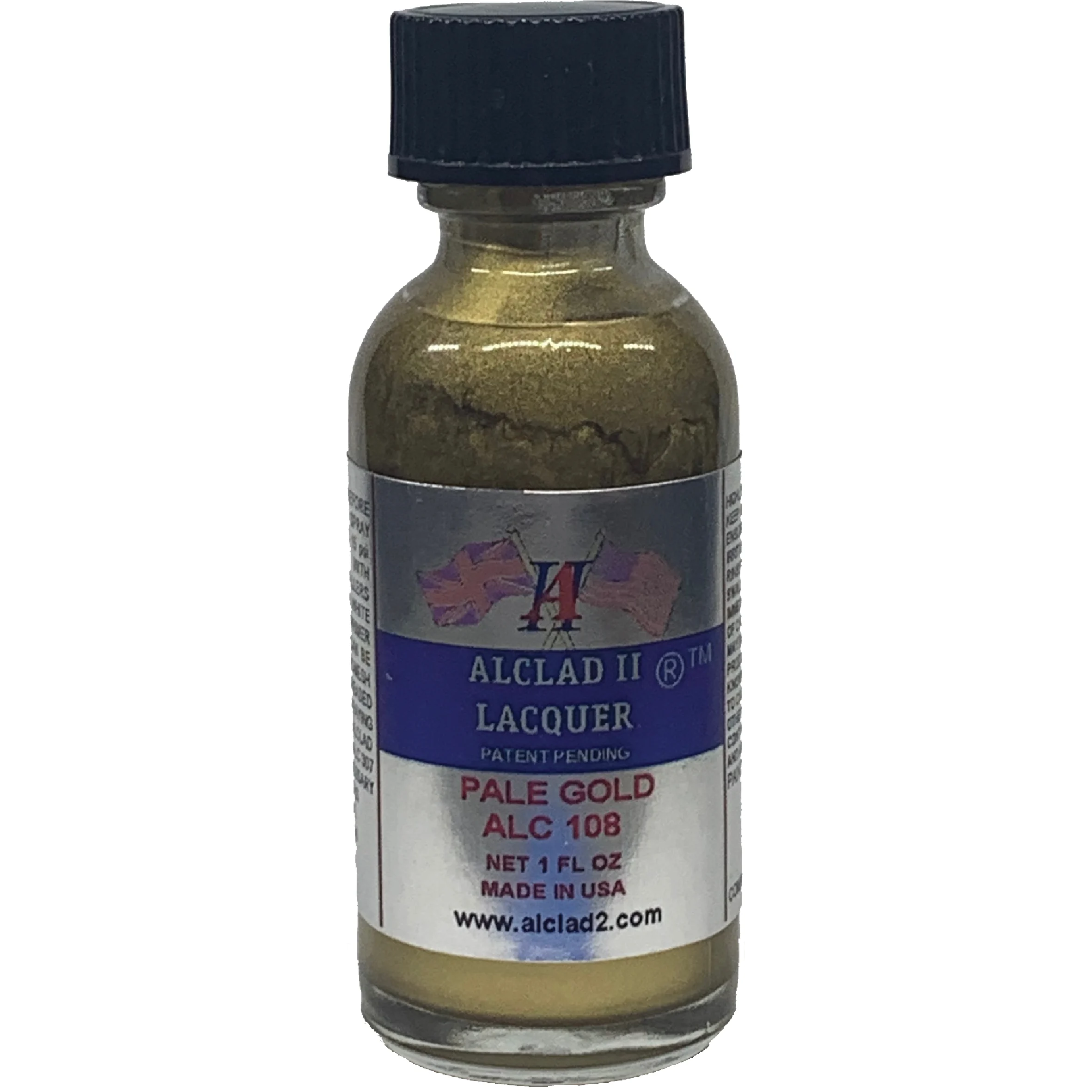Alclad II Pale Gold Metallic Lacquer Paint 1 oz ALC-108