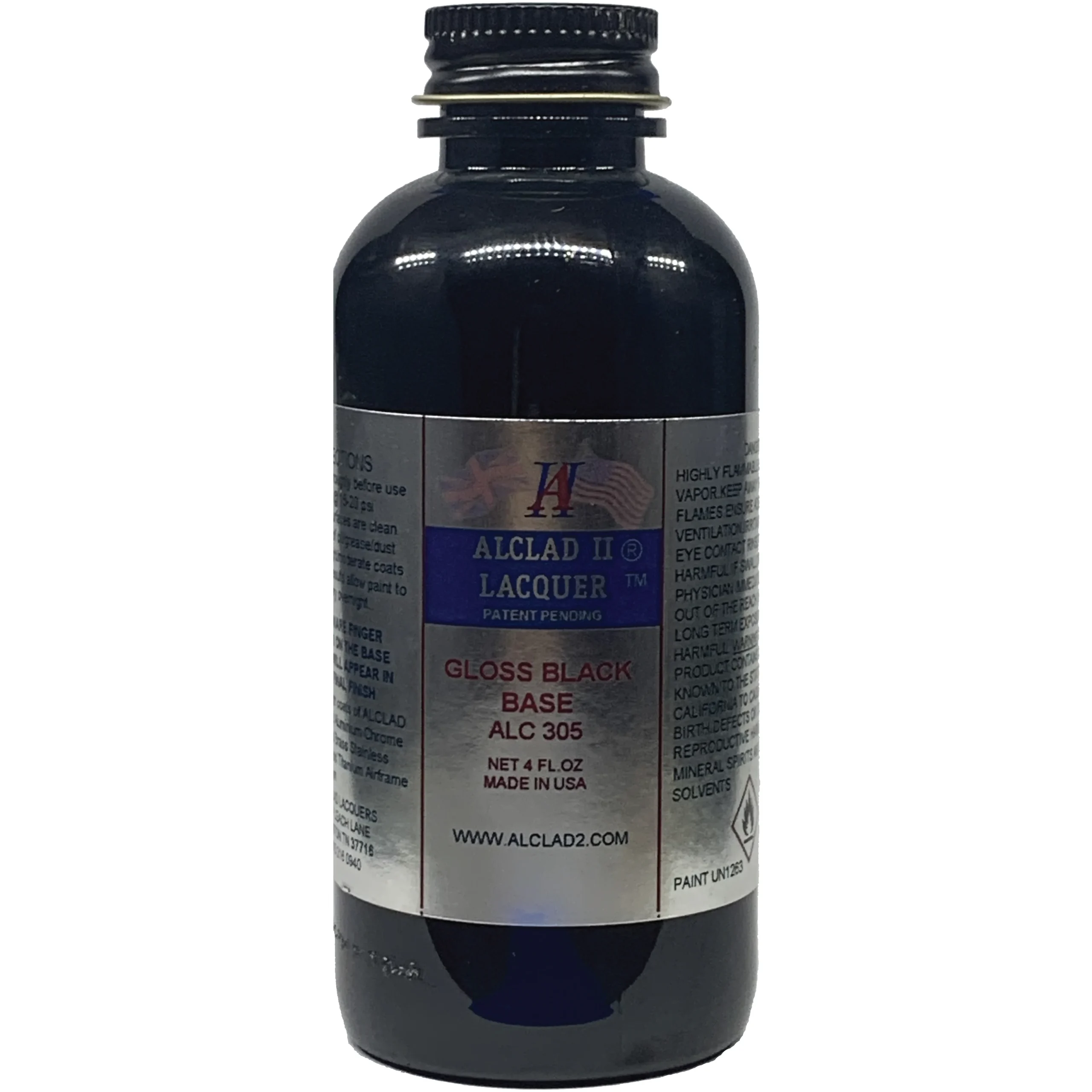 Alclad II Gloss Black Base Primer 4 oz ALC-305