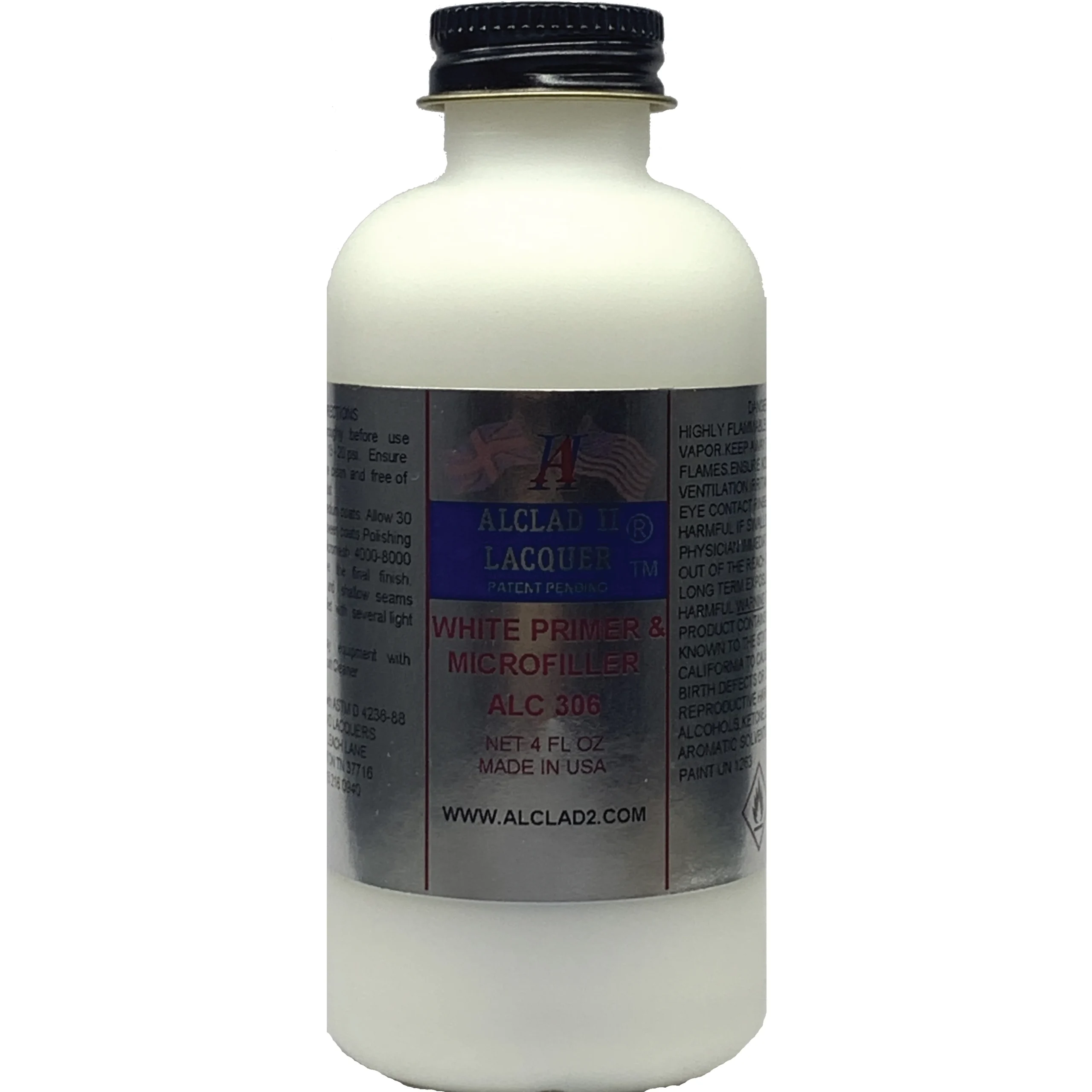 Alclad II White Primer & Microfiller Primer 4 oz ALC-306