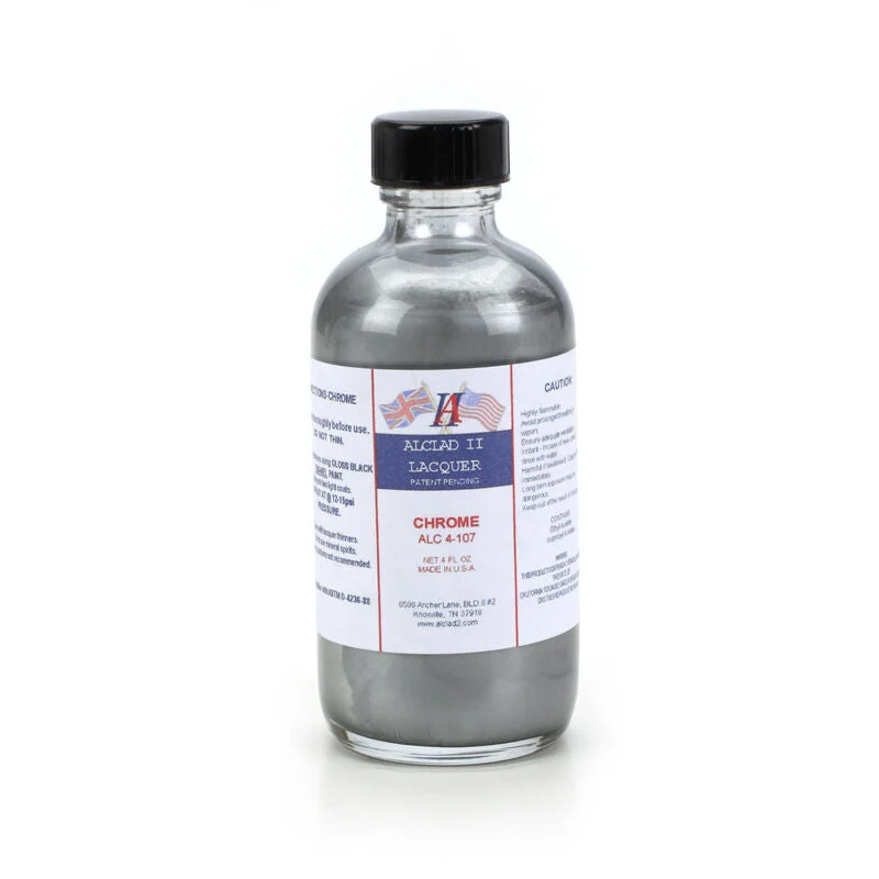 Alclad II Chrome 41074 High Shine Lacquer Paint 4 oz ALC-4107