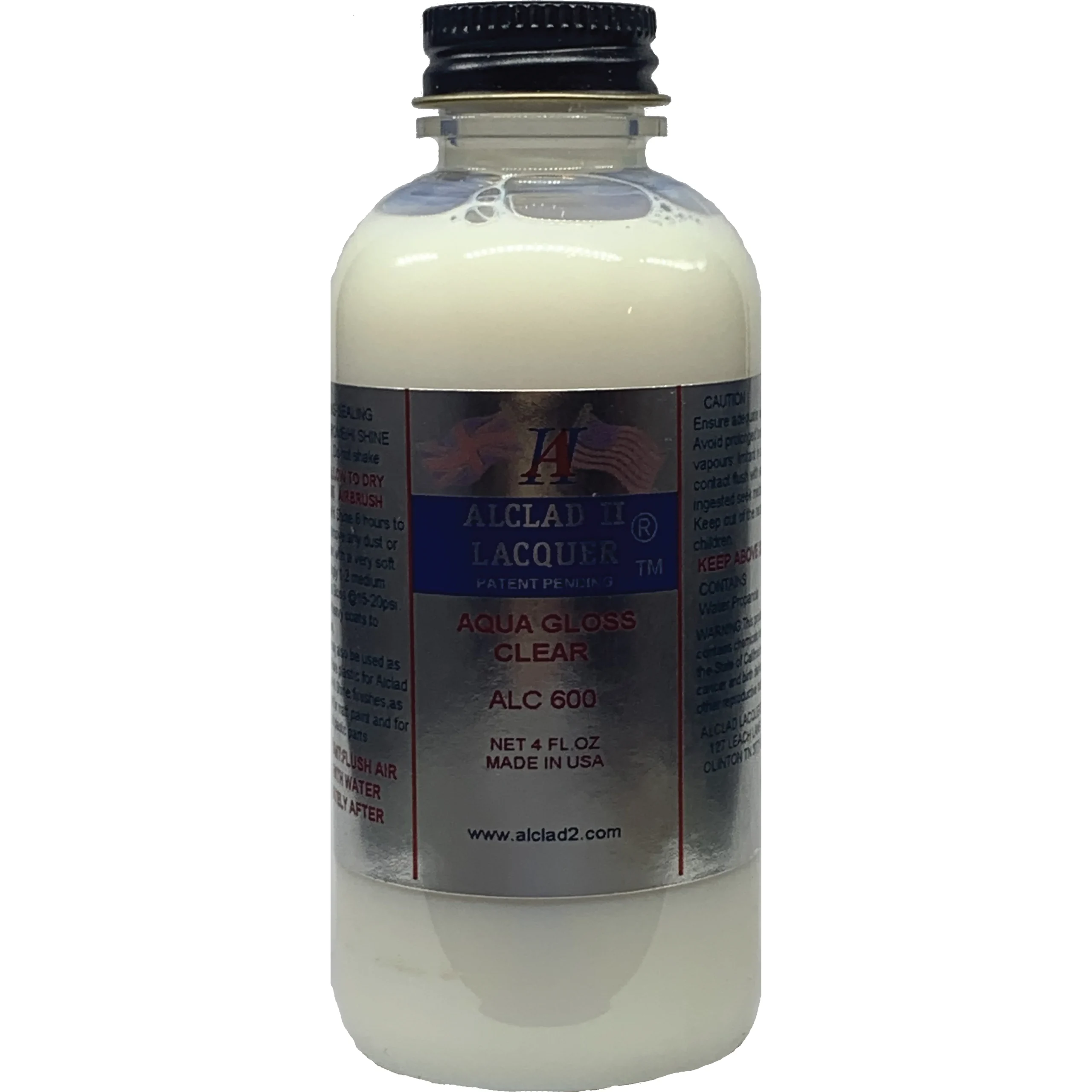 Alclad II Aqua Acrylic Gloss Varnish Clear Coat 4 oz ALC-600