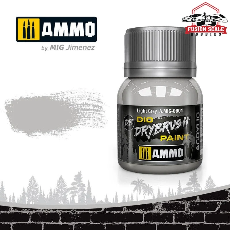 Ammo Mig Jimenez Dio Dry Brush Light Gray Paint