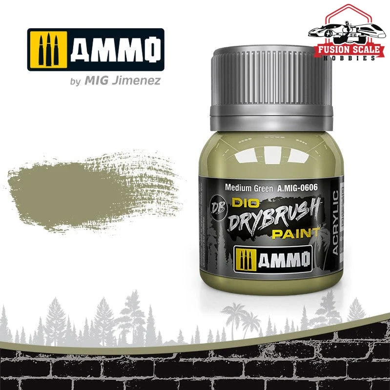 Ammo Mig Jimenez Dio Dry Brush Medium Green Paint
