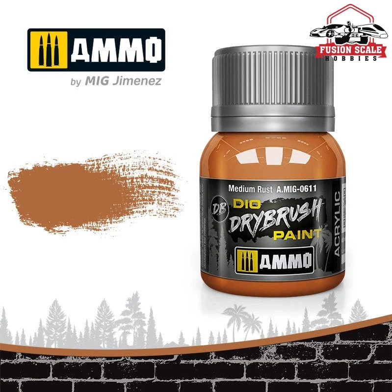 Ammo Mig Jimenez Dio Dry Brush Medium Rust Paint