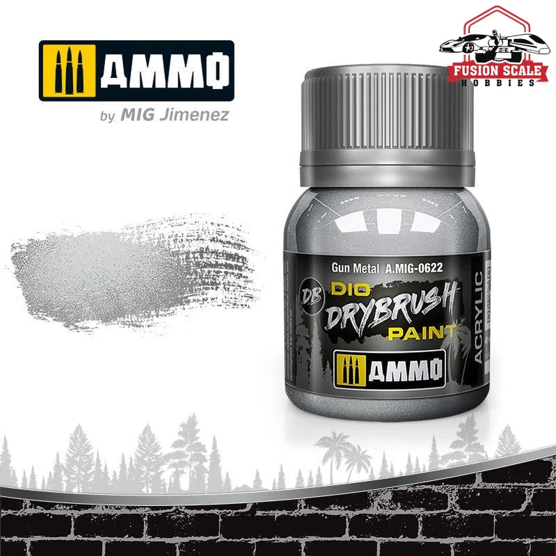Ammo Mig Jimenez Dio Dry Brush Gun Metal Paint