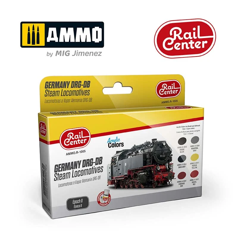 Ammo Mig Rail Center German Steam Epoch Ii Set - Ammo Mig Jimenez