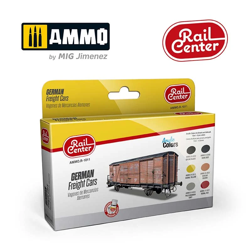 Ammo Mig Rail Center German Freight Cars Set - Ammo Mig Jimenez