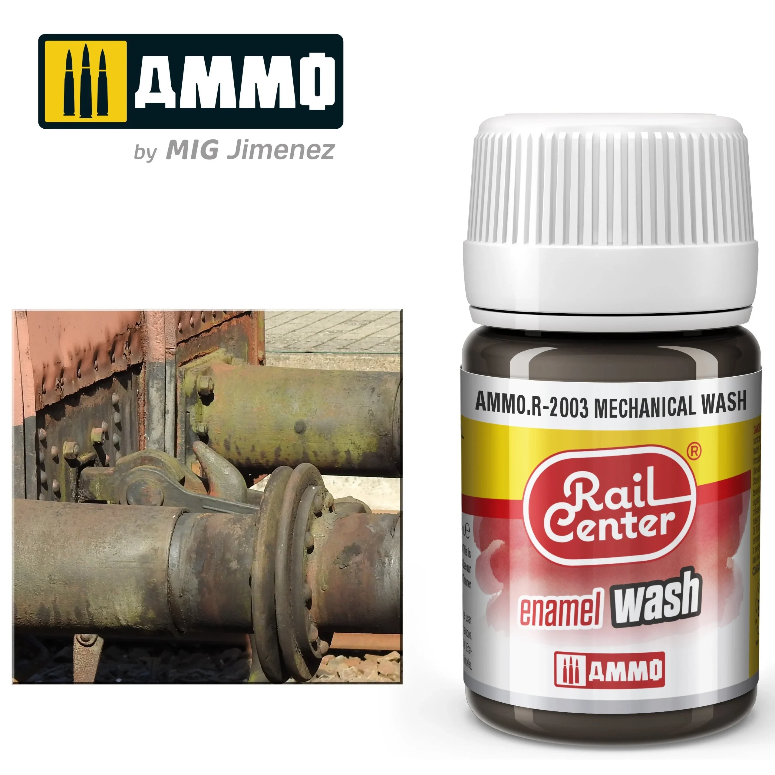 Ammo Mig Rail Center Mechanical Wash (35ml) - Ammo Mig Jimenez