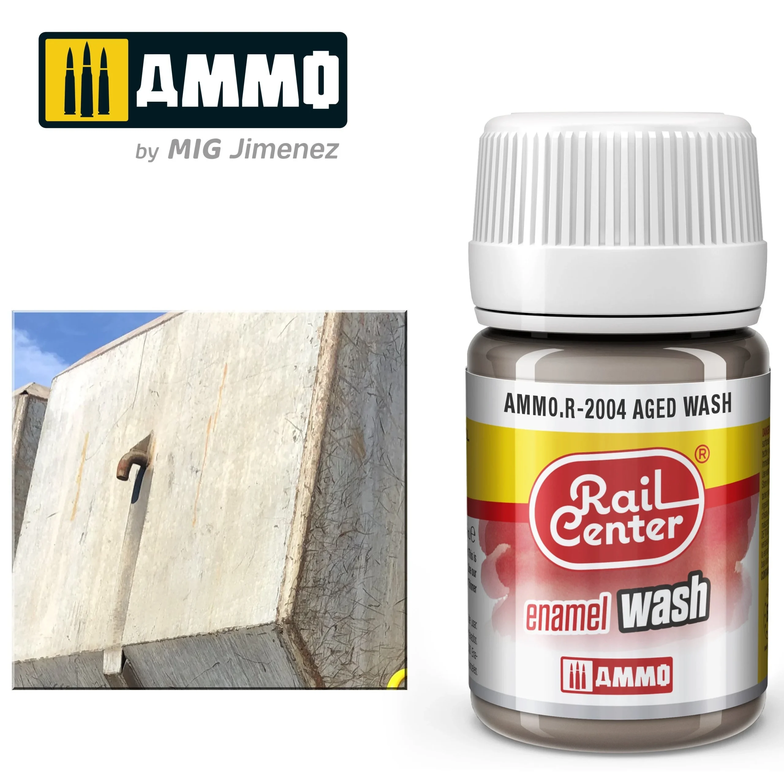 Ammo Mig Rail Center Aged Wash (35ml) - Ammo Mig Jimenez