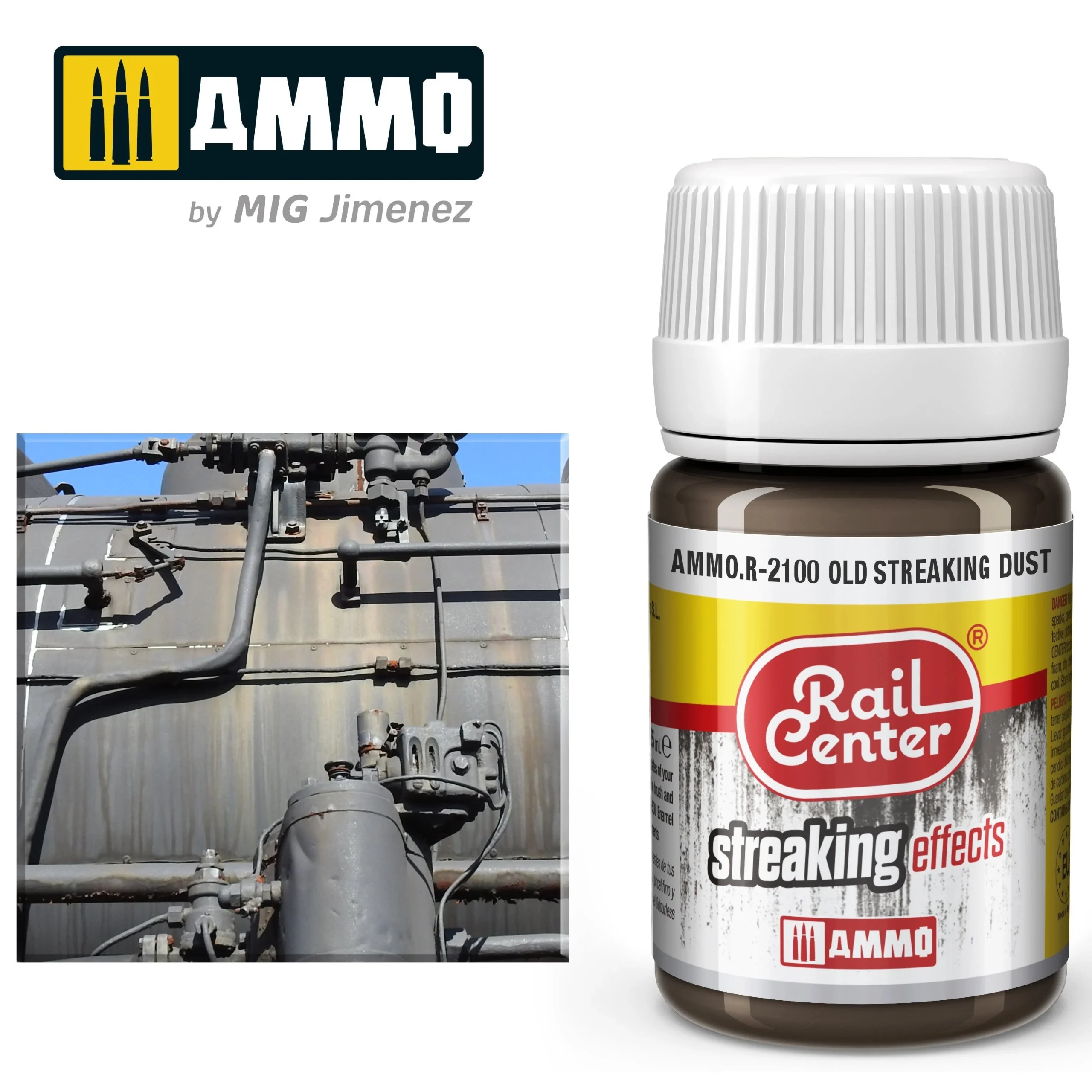 Ammo Mig Rail Center Old Streaking Dust (35ml) - Ammo Mig Jimenez