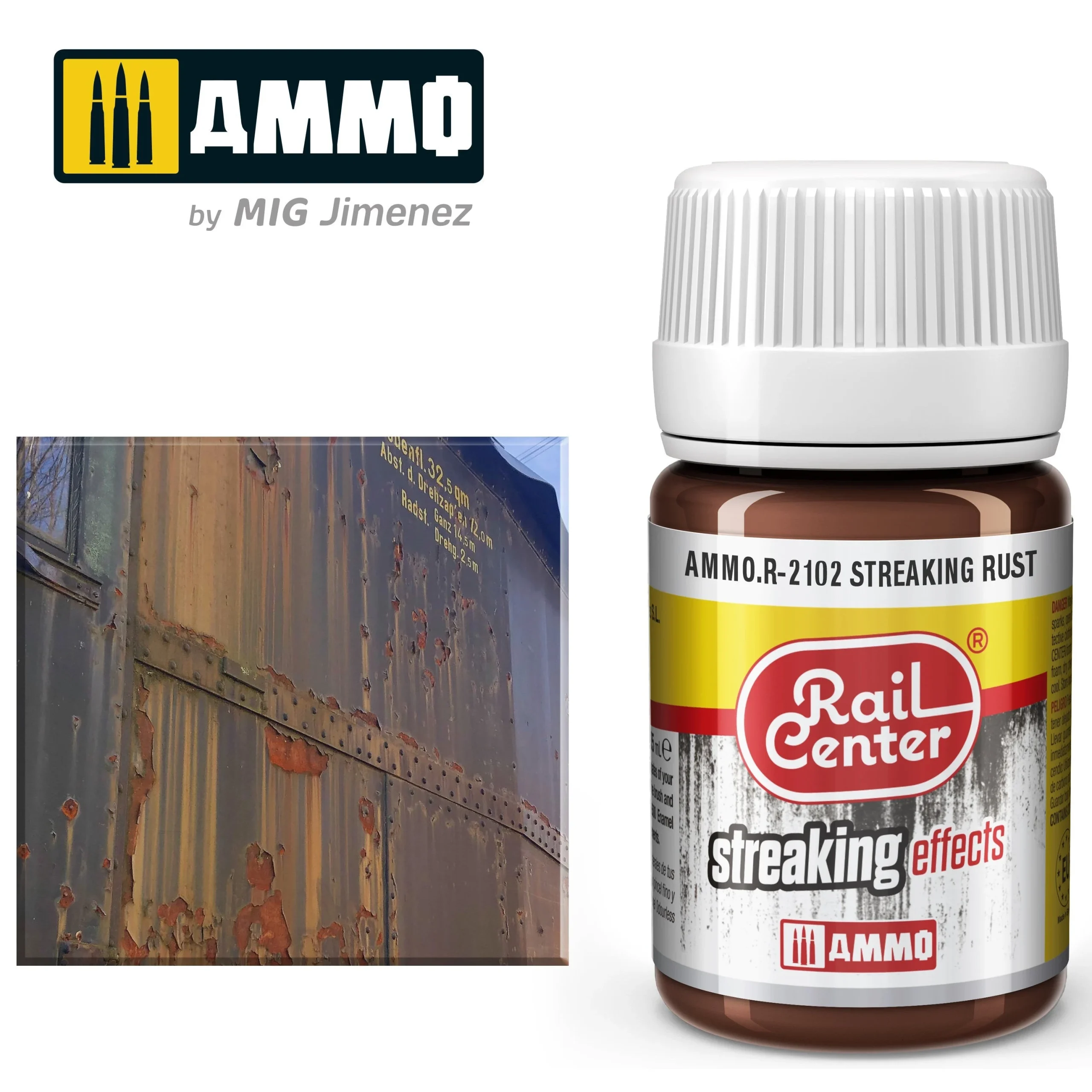 Ammo Mig Rail Center Streaking Rust (35ml) - Ammo Mig Jimenez