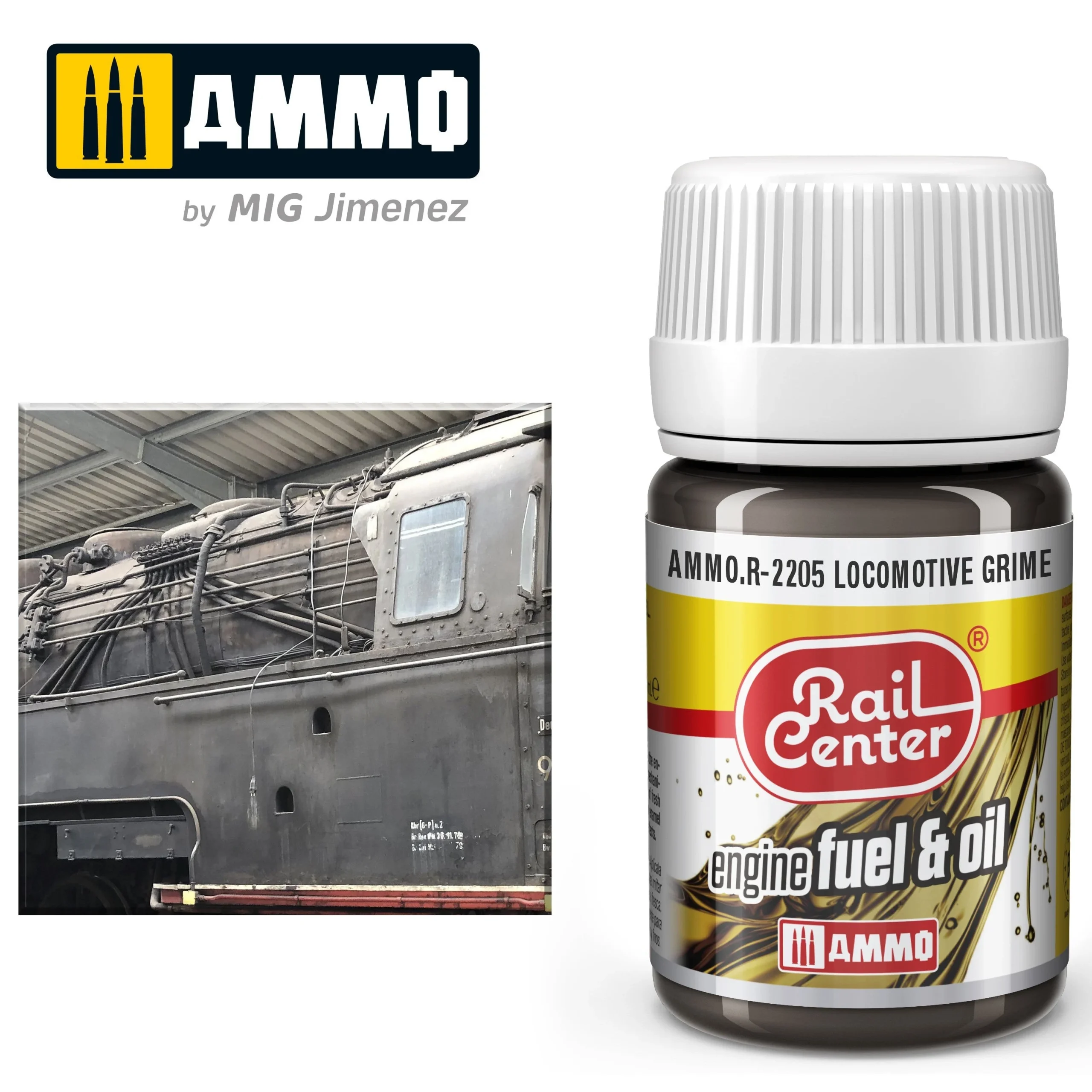 Ammo Mig Rail Center Locomotive Grime (35ml) - Ammo Mig Jimenez