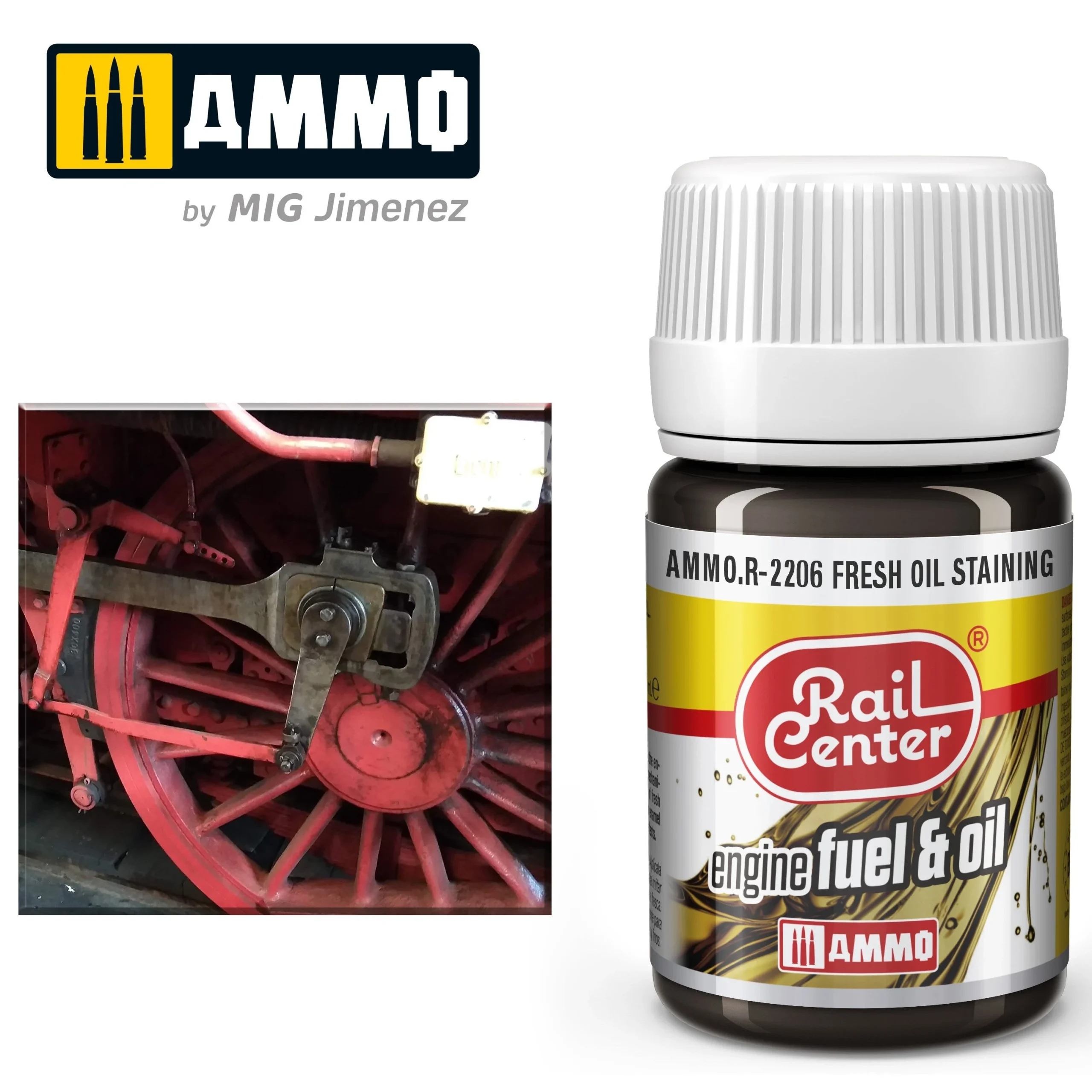 Ammo Mig Rail Center Fresh Oil Staining (35ml) - Ammo Mig Jimenez