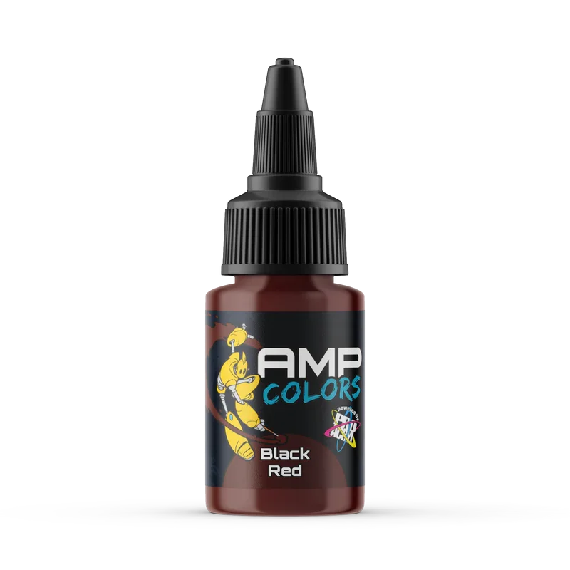 Pro Acryl AMP Colors Black Red Acrylic Paint – 004 - Monument Hobbies