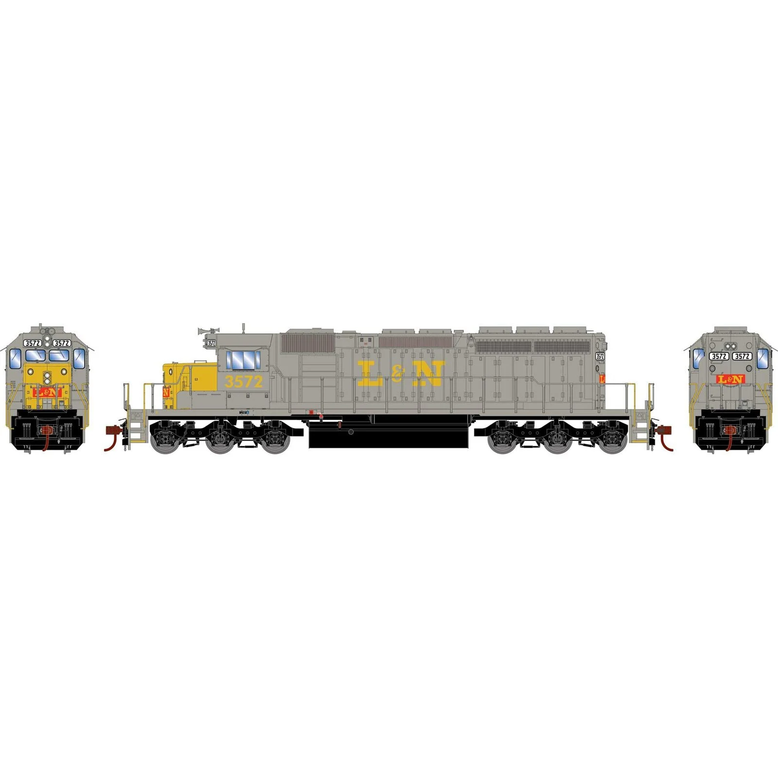 Athearn HO Scale Louisville and Nashville #3572 SD40-2 DCC Sound - 1255