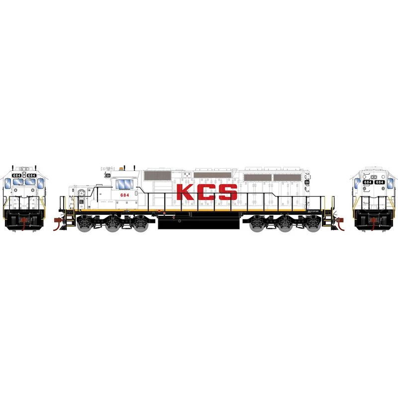 Athearn HO Scale Kansas City Southern #684 SD40-2 DCC Sound - 1258