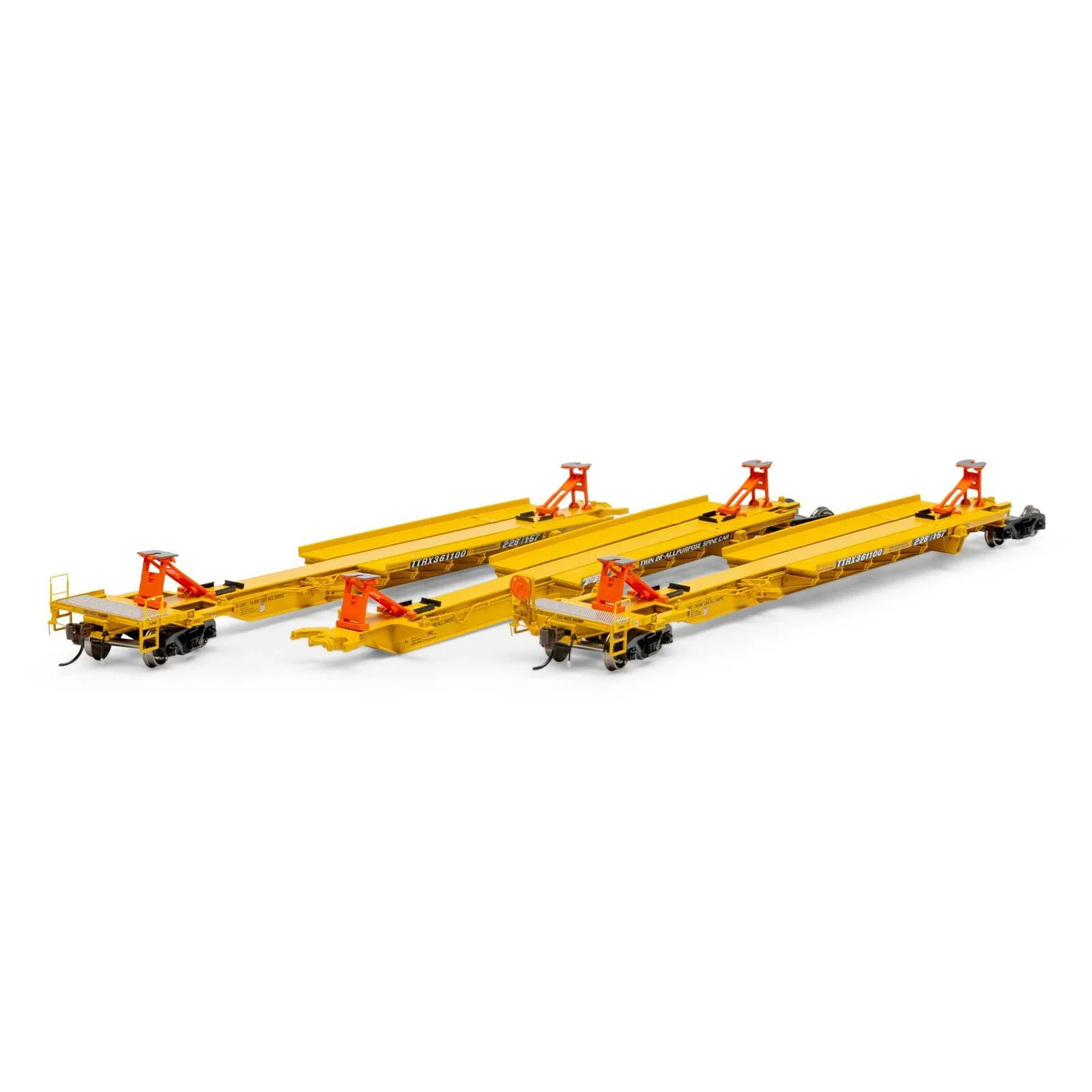 Athearn HO TTRX #361100 57' Trinity Spine Car 3-Pack ATH15673