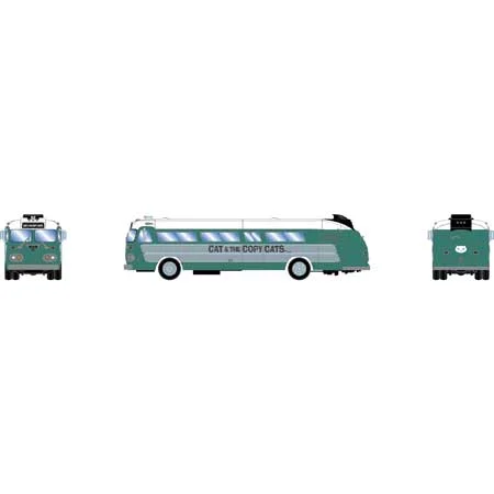 Athearn N Scale Intercity Bus,Band on Tour Cat and the Copy Cats