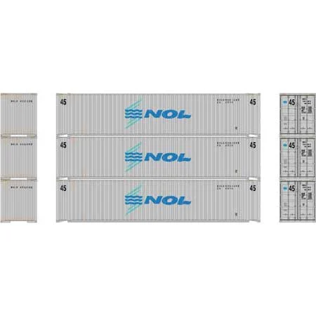 Athearn N Scale 45' Container, NOL #2 (3)