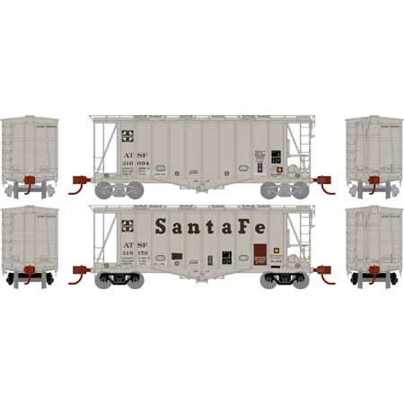 Athearn N Scale GATC 2600 Airslide Hopper, ATSF (2)