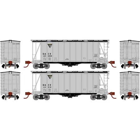 Athearn N Scale GATC 2600 Airslide Hopper, GACX (2)