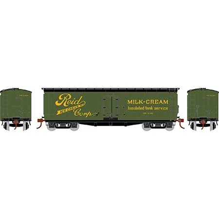 Athearn N Scale 40' Pfaudler Milk Car, Reid Ice Cream #104