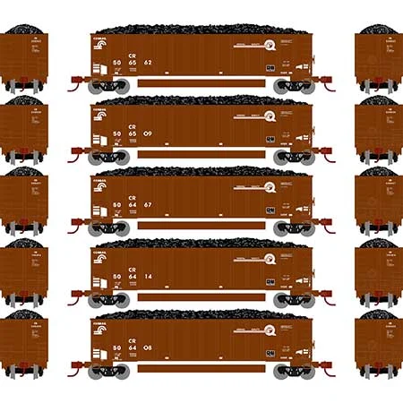 Athearn N Scale Bethgon Coalporter w/Load, CR #1 (5)