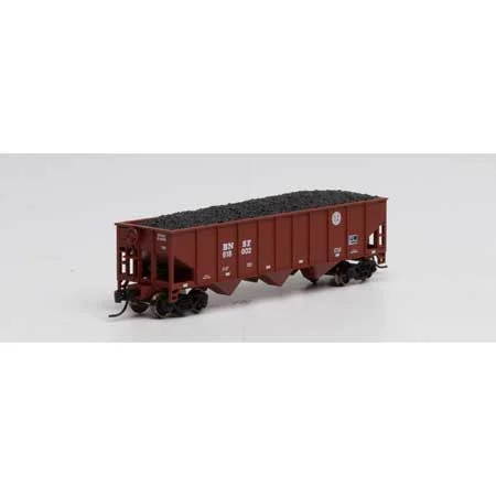 Athearn N Scale 40' 3-Bay Ribbed Hopper w/Load, BNSF #618002