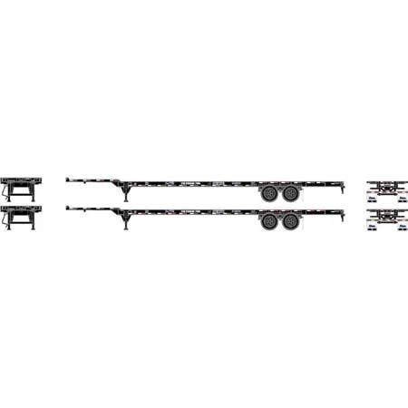 Athearn HO Scale RTR 53' Chassis, CSX (2)