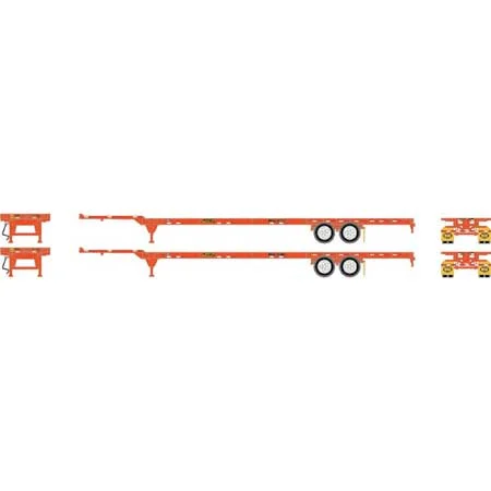Athearn HO Scale RTR 53' Chassis, JB Hunt (2)