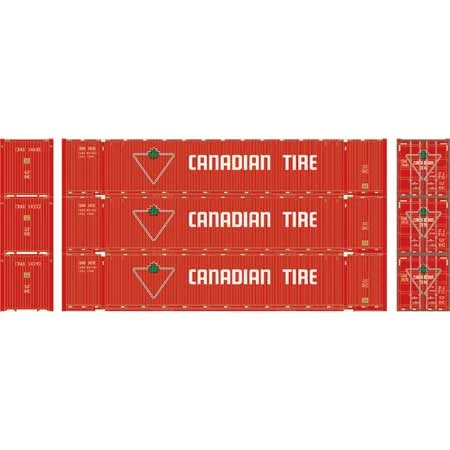 Athearn HO Scale RTR 53' Jindo Container, Canadian Tire (3)