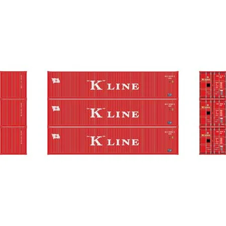 Athearn HO Scale 40' Corrugated Low-Cube Container,K Line # 1(3)