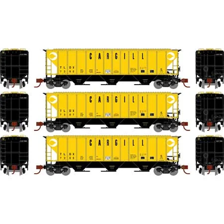 Athearn N Scale PS 4427 Covered Hopper, TLDX (3)