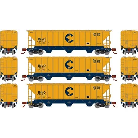 Athearn N Scale PS 4427 Covered Hopper, B&O (3)