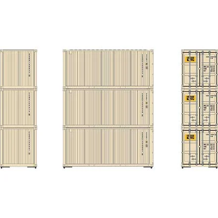 Athearn HO Scale RTR 20' Corrugated Container, CKRU #2 (3)