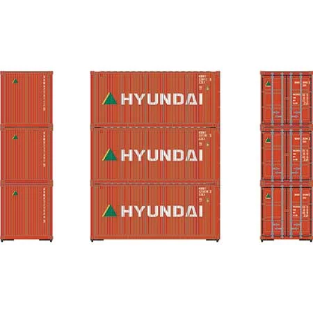 Athearn HO Scale RTR 20' Corrugated Container, HDMU #1 (3)