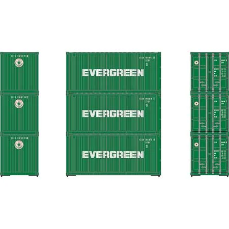 Athearn HO Scale RTR 20' Corrugated Container, EISU #2 (3)