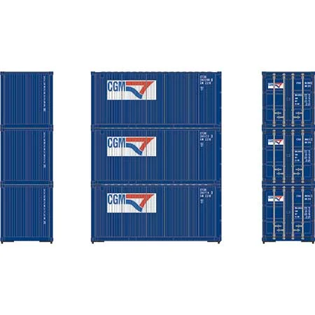 Athearn HO Scale RTR 20' Corrugated Container, CGTU #1 (3)