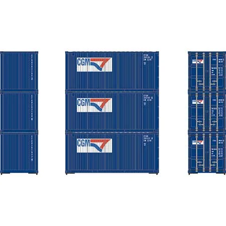 Athearn HO Scale RTR 20' Corrugated Container, CGTU #2 (3)