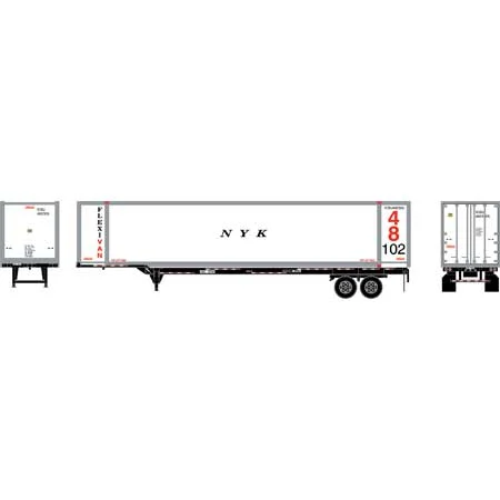 Athearn HO Scale 48' Container w/Chassis, ICSU/ENSZ
