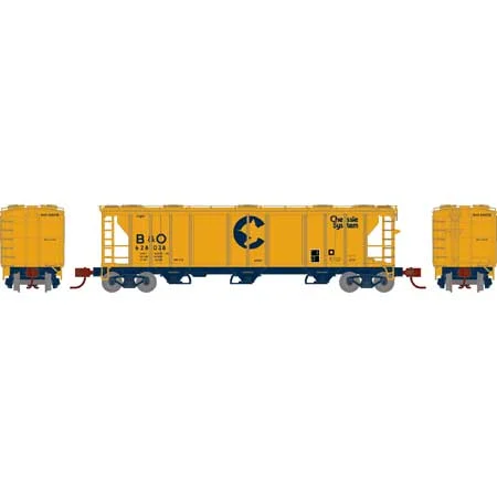 Athearn N Scale PS-2 2893 3-Bay Covered Hopper, B&O #628038
