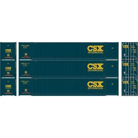 Athearn HO Scale RTR 53' CIMC Container, CSX #1 (3)