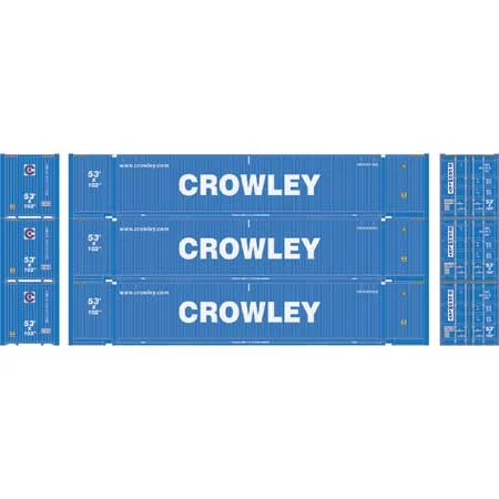 Athearn HO Scale RTR 53' Jindo Container, Crowley #1 (3)